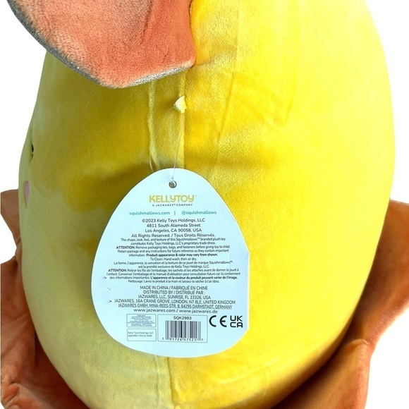 Squishmallows Bijan The Yellow Dumbo Octopus 14” Inch Plush - NWT💛 - Picture 5 of 7